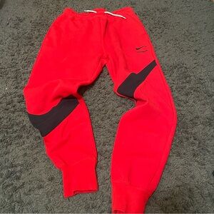 Nike Kids Red and Black Joggers